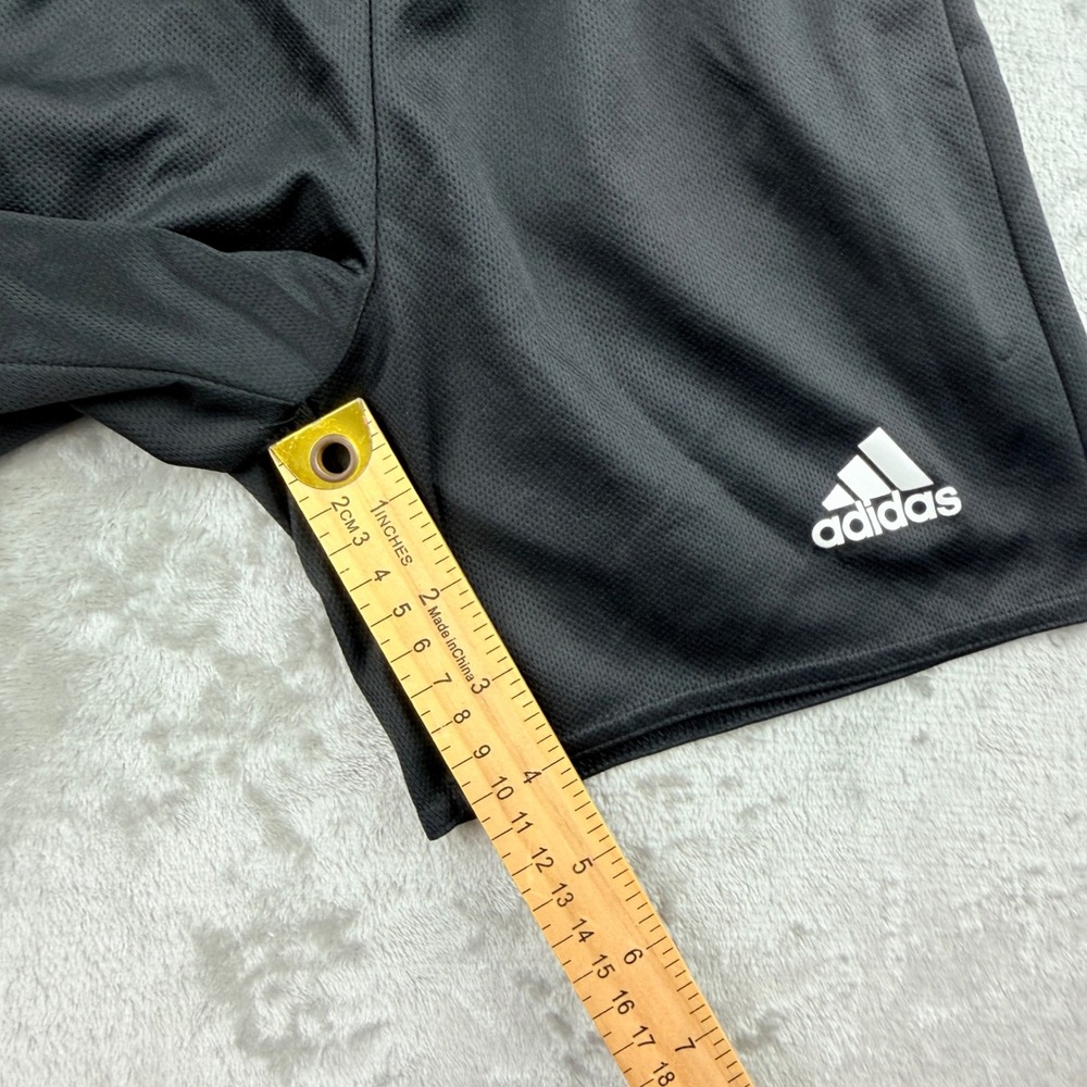 Adidas Kids Black Mesh Athletic Shorts XS 7-8Y - Picture 7 of 9